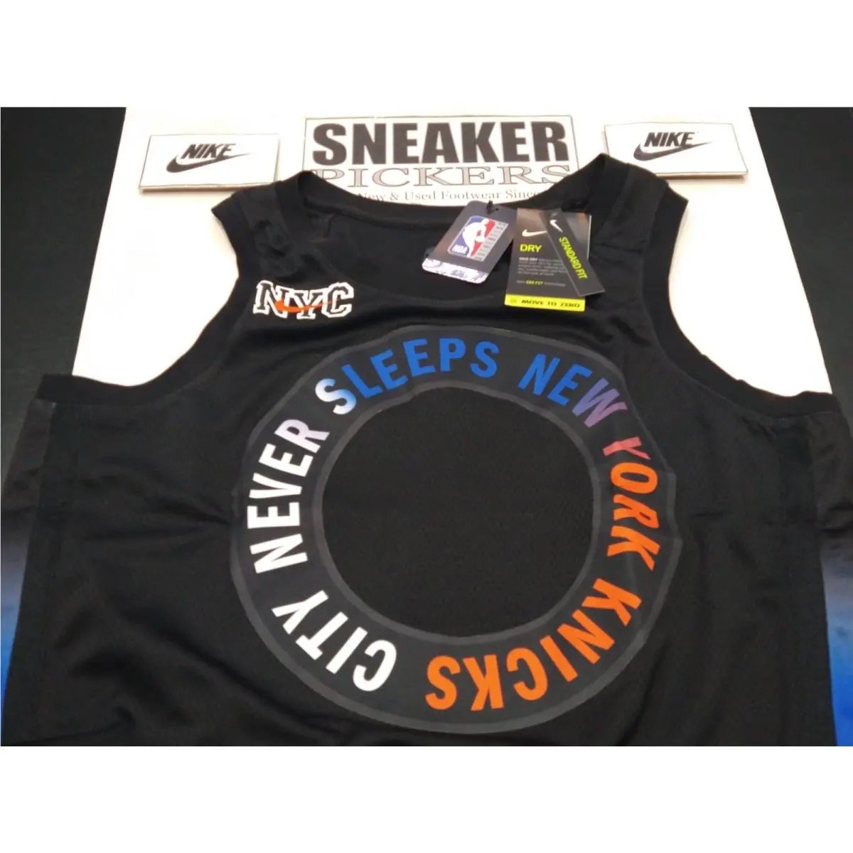 Nike clothing - Nike NBA City Edition Blank Jersey - Black (UPC: 194499887782) 7