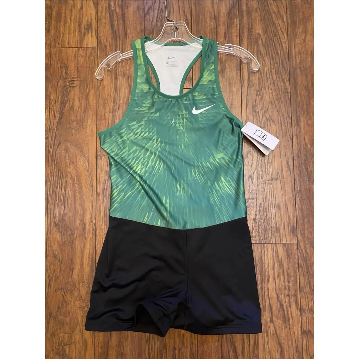 Men Digital Running Wrestling Singlet Compression Green Sample Medium by Nike