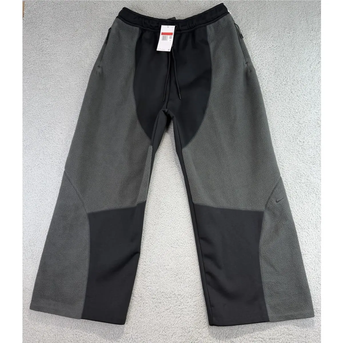Nike Tech Boreas Knit Open-hem Pants Black Anthracite IB3365 010 Large