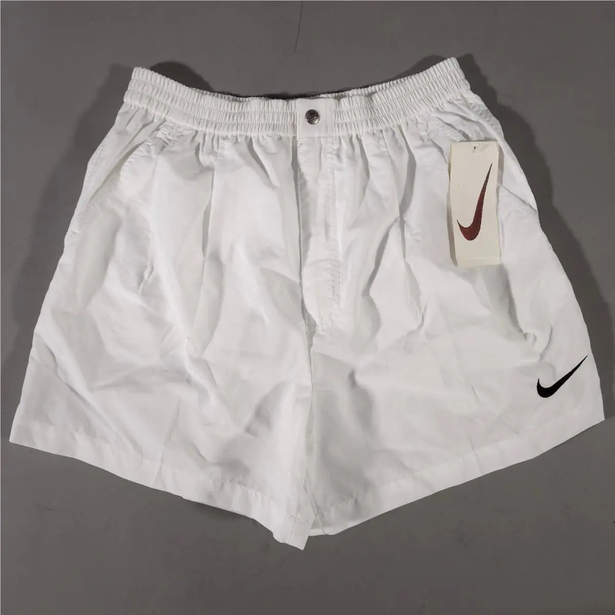 Nike Athletic Shorts Mens Large White Embroidered Swoosh 740115-100
