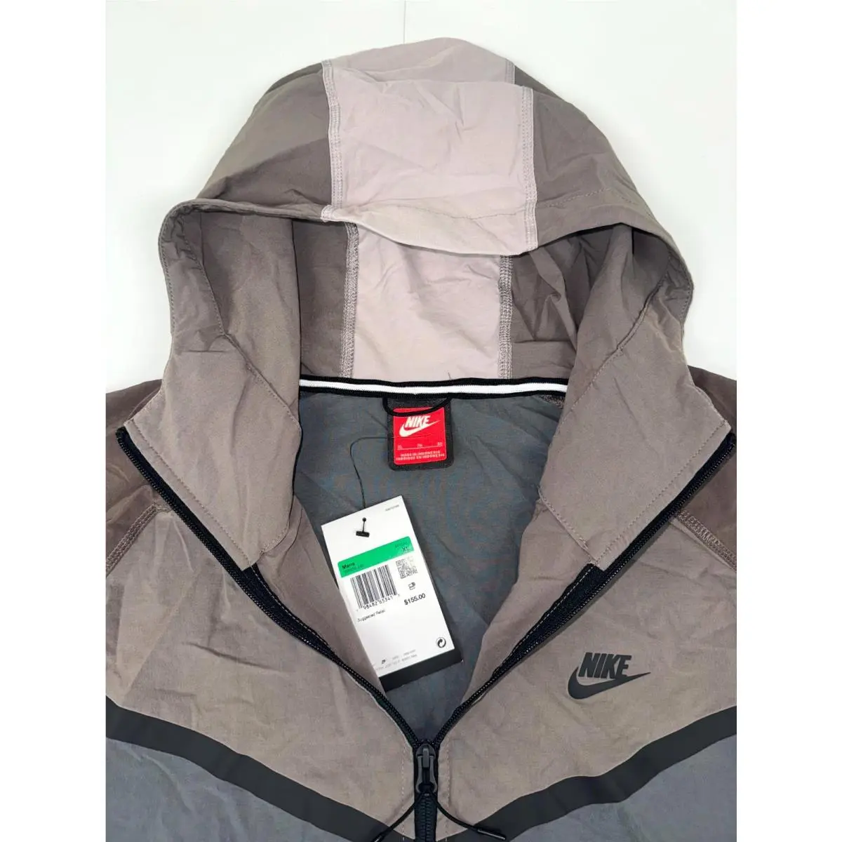 Nike clothing - Nike Tech Windrunner Woven Full Zip - IB8956-289 - Black / Cave Stone / College Grey (UPC: 198482653415) 1