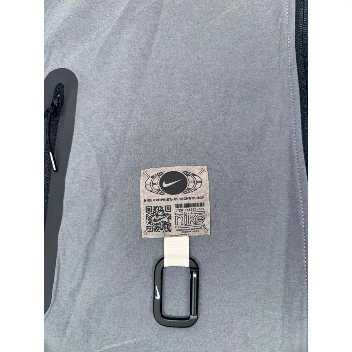 Nike clothing - Nike Tech Windrunner Woven Full Zip - IB8956-289 - Black / Cave Stone / College Grey (UPC: 198482653415) 3