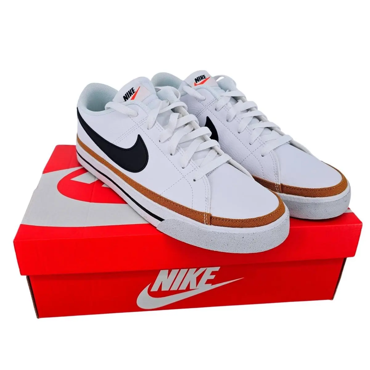 Court Legacy NN White Black Desert Ochre DH3162-100 Mens 9.5 Womens 11 by Nike