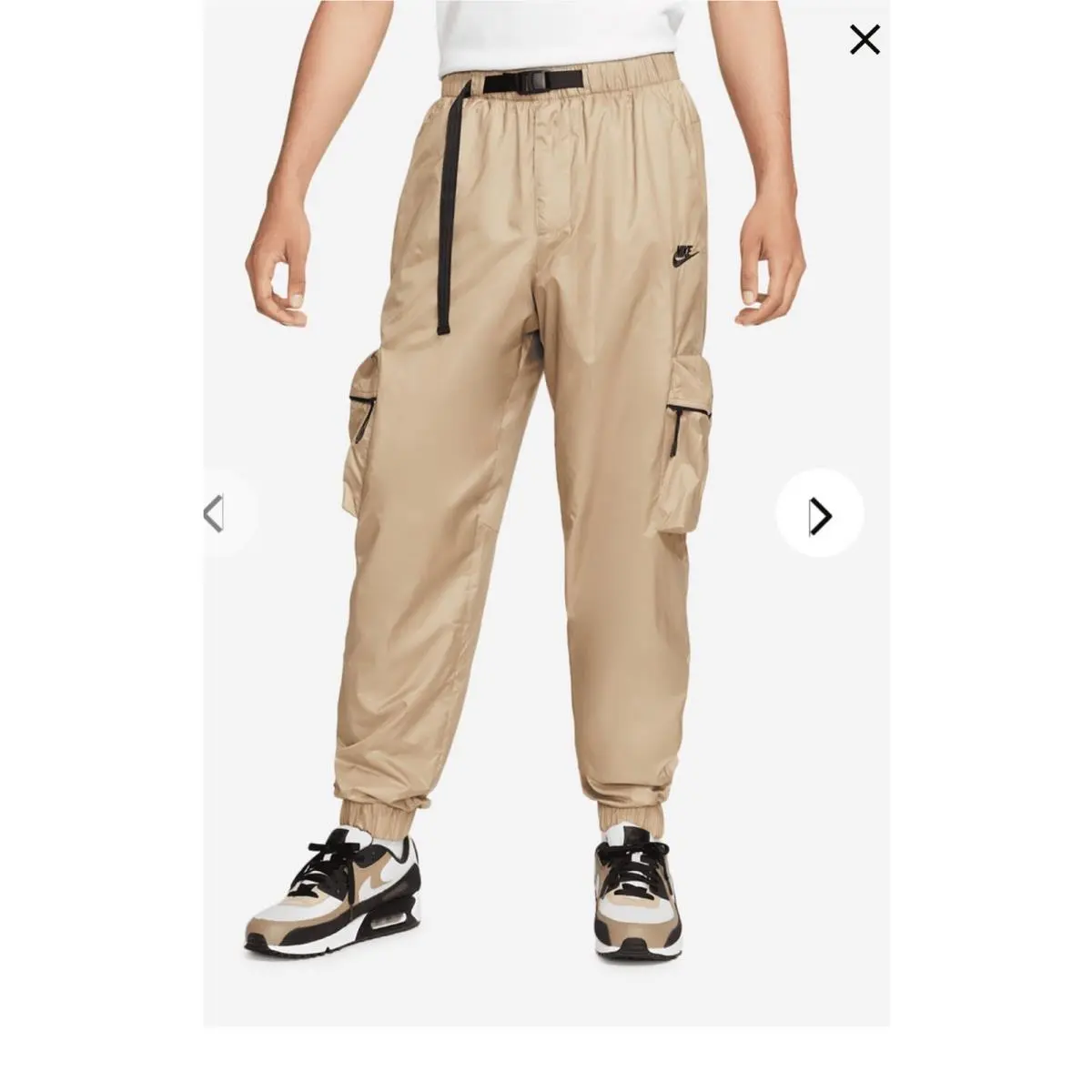 Nike Tech Men’s Lined Cargo Joggers Khaki and Black FB7911-247 XL