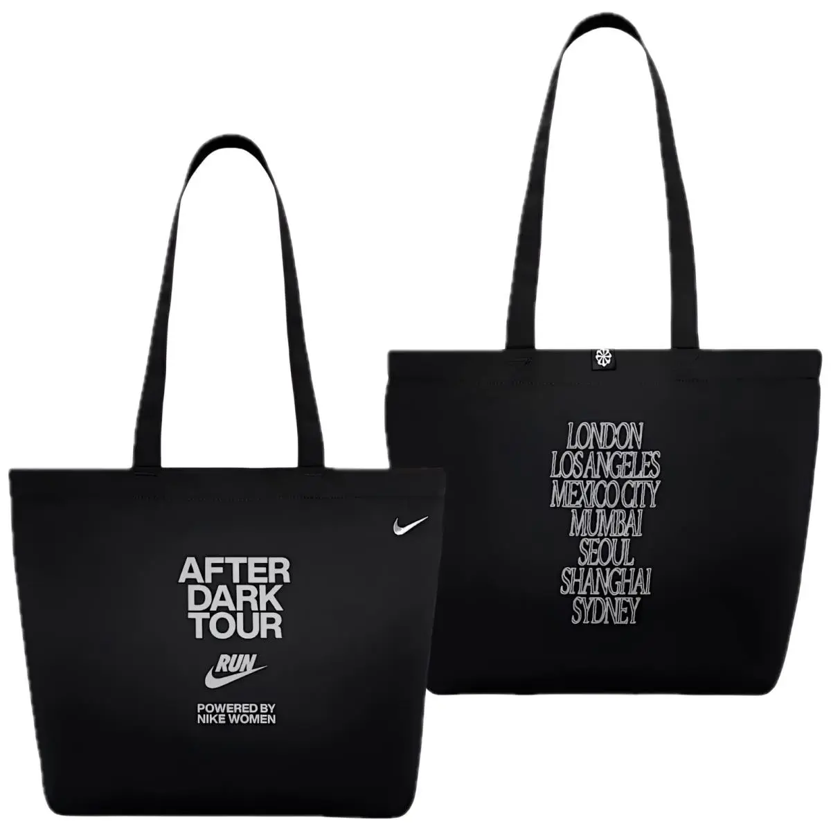 Nike Heritage 2.0 Tote Bag Travel School Shopping Black White IF8252 010