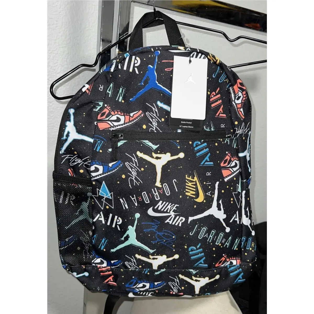 Air Jordan Big Kid Backpack School Bag W Pencil Case Black Limited by Nike