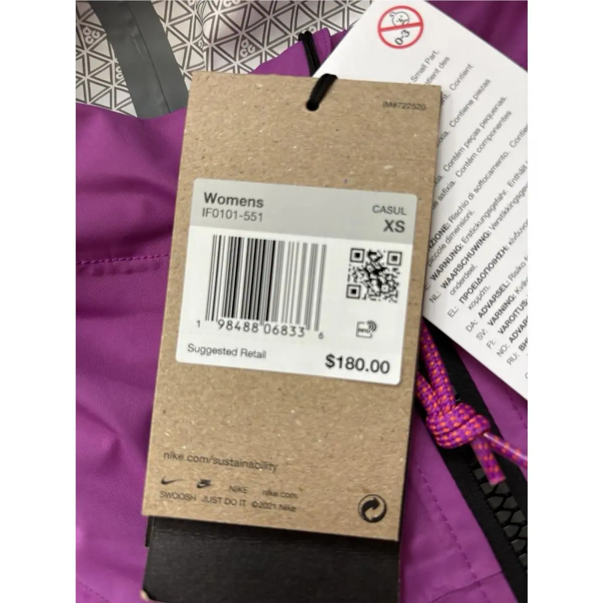 Nike clothing - Purple (UPC: 0198488068336) 3