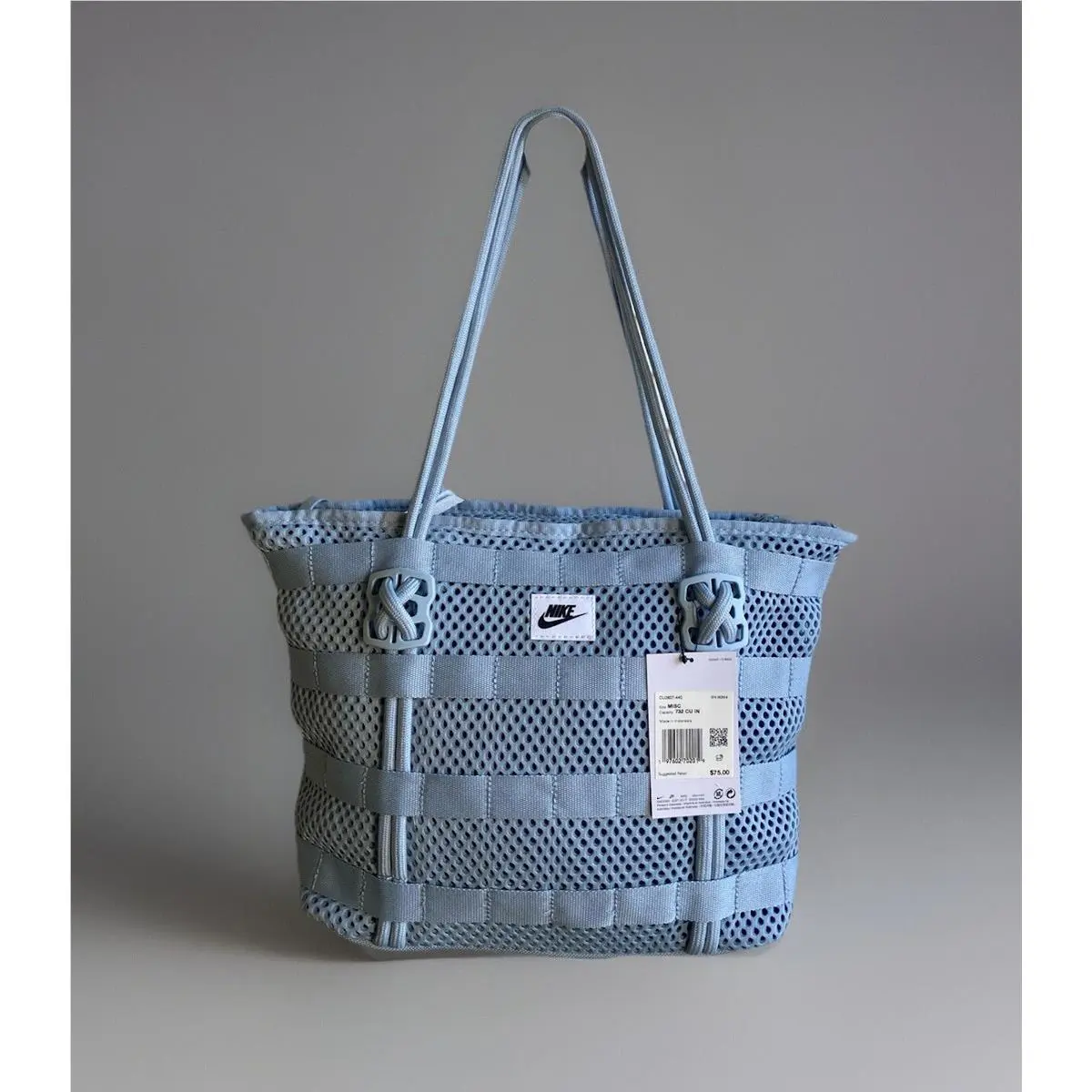 Light Blue AF-1 Sportswear Small Tote Bag AF1 Cord Woven Nylon CU2607 440 by Nike
