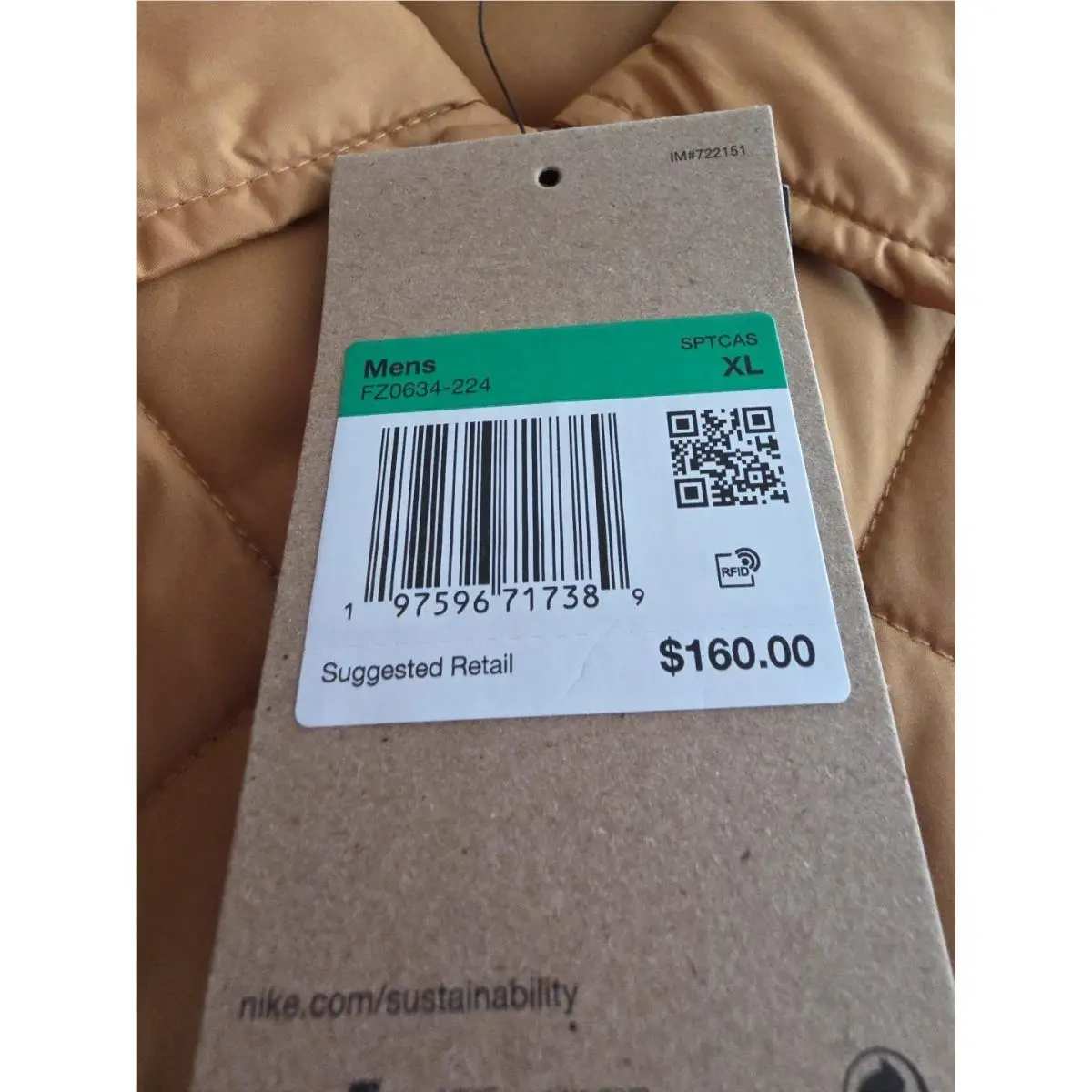 Nike clothing - Flax/Black/Flax (UPC: 197596717389) 6