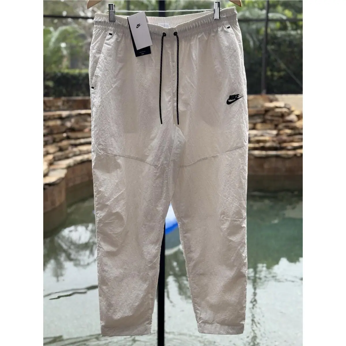 Nike Men`s Dri-fit Jogger Pants L - White Activewear Essentials DQ4343-030