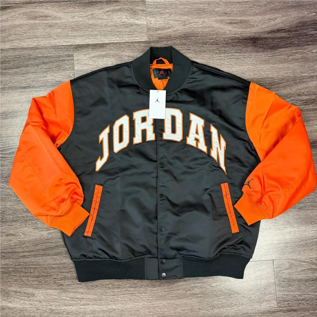 Jordan Brooklyn Varsity Jacket Black Starfish HV0099-011 Men`s Large by Nike