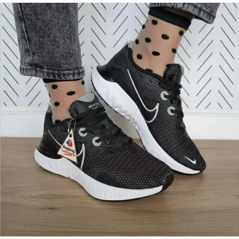 Renew Run Running Shoes 7.5 Women Sneaker Black White Athletic CK6360-008 by Nike
