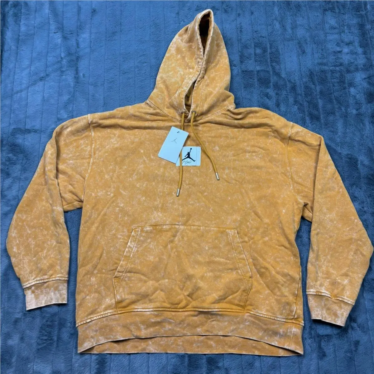 Jordan Essentials Mens Fleece Hoodie Gold Acid Wash DR3087-712 XL by Nike