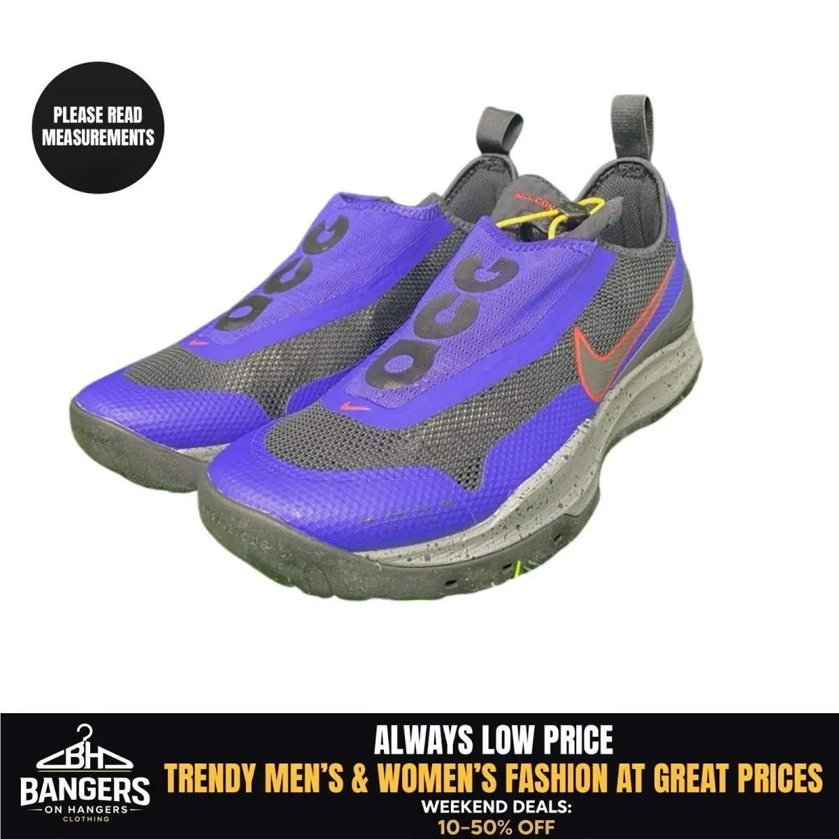 Acg Zoom Air AO Trail Shoes CT2898-400 Men`s 10.5 Fusion Violet Black by Nike