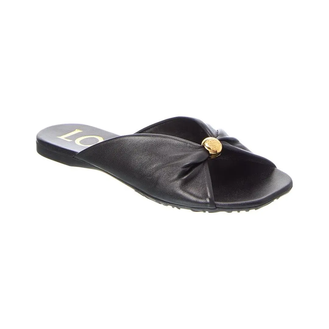 Loewe Pebble Soft Leather Slide Women`s 38