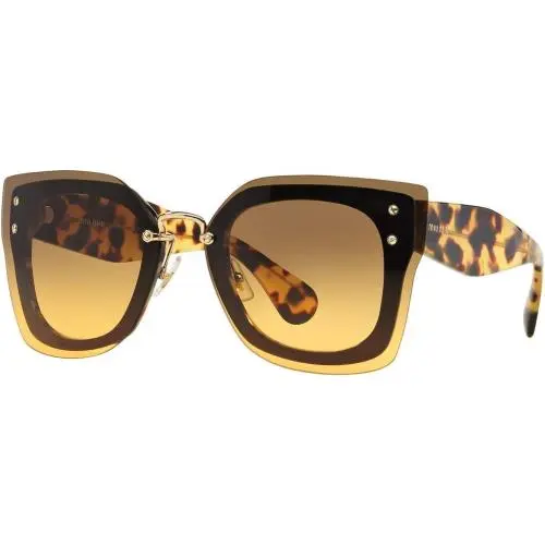 Sunglasses MU04RS NAI0A3 67mm Brown Havana / Orange Lens by Miu Miu