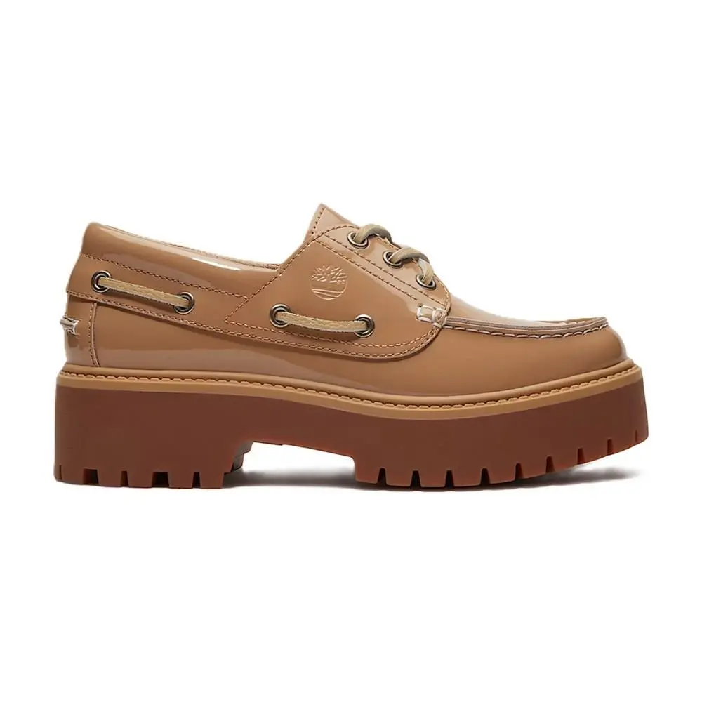 Women`s Timberland Stone Street Platform Boat Shoe Beige TB0A2GVF Akj