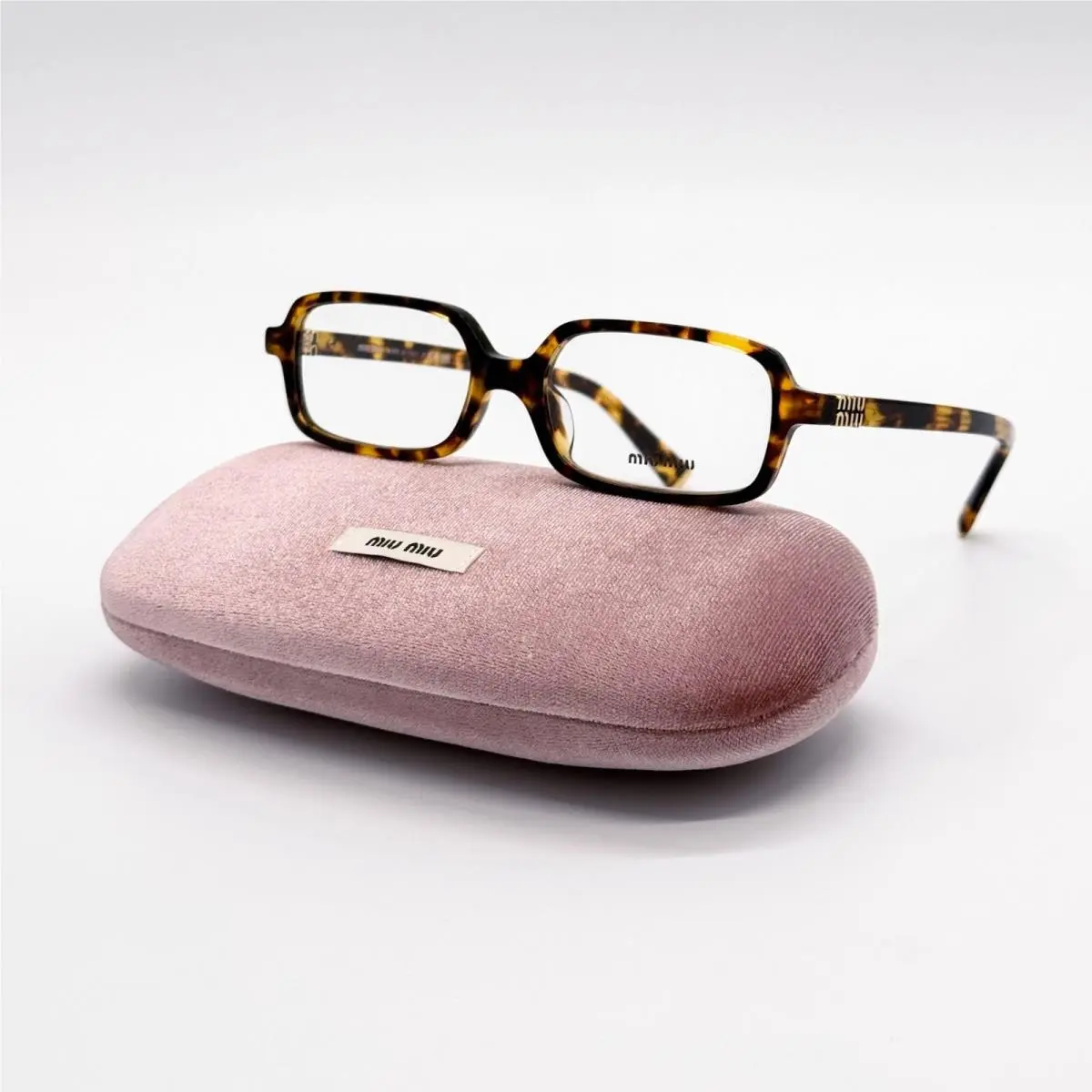 MU01YV 14L1O1 Havana Square Women Eyeglasses Vmu 01Y by Miu Miu