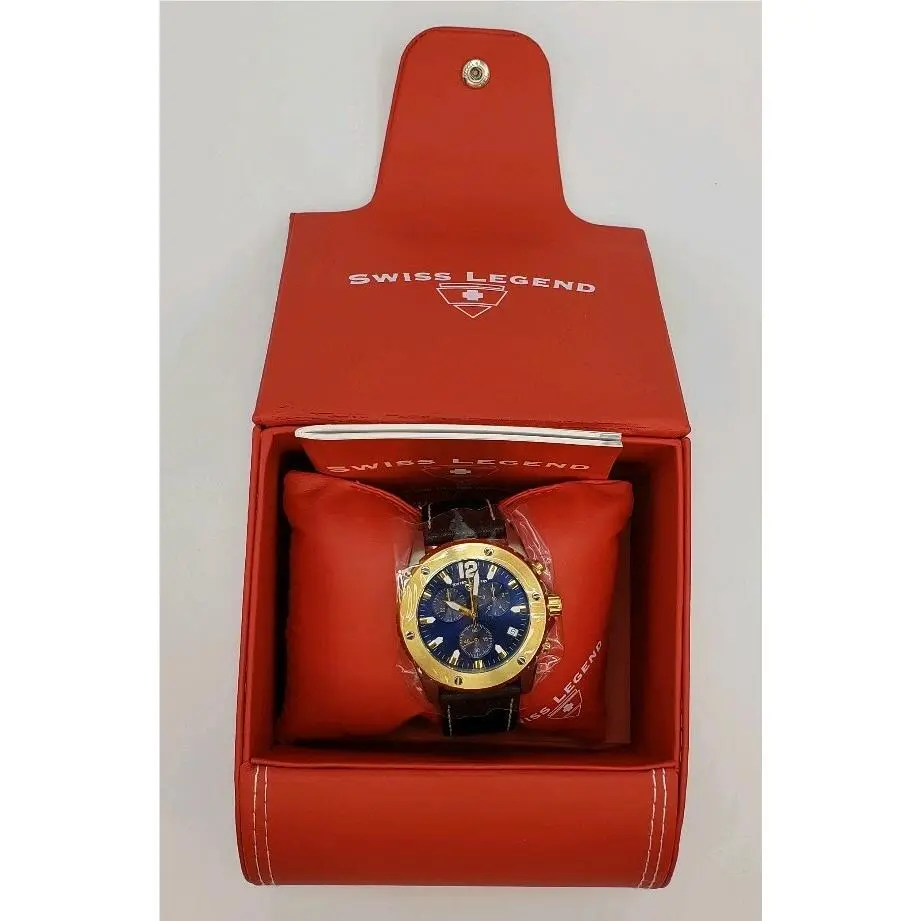 Watch Chronograph Windmill SL-70018-03-GB Leather Band by Swiss Legend