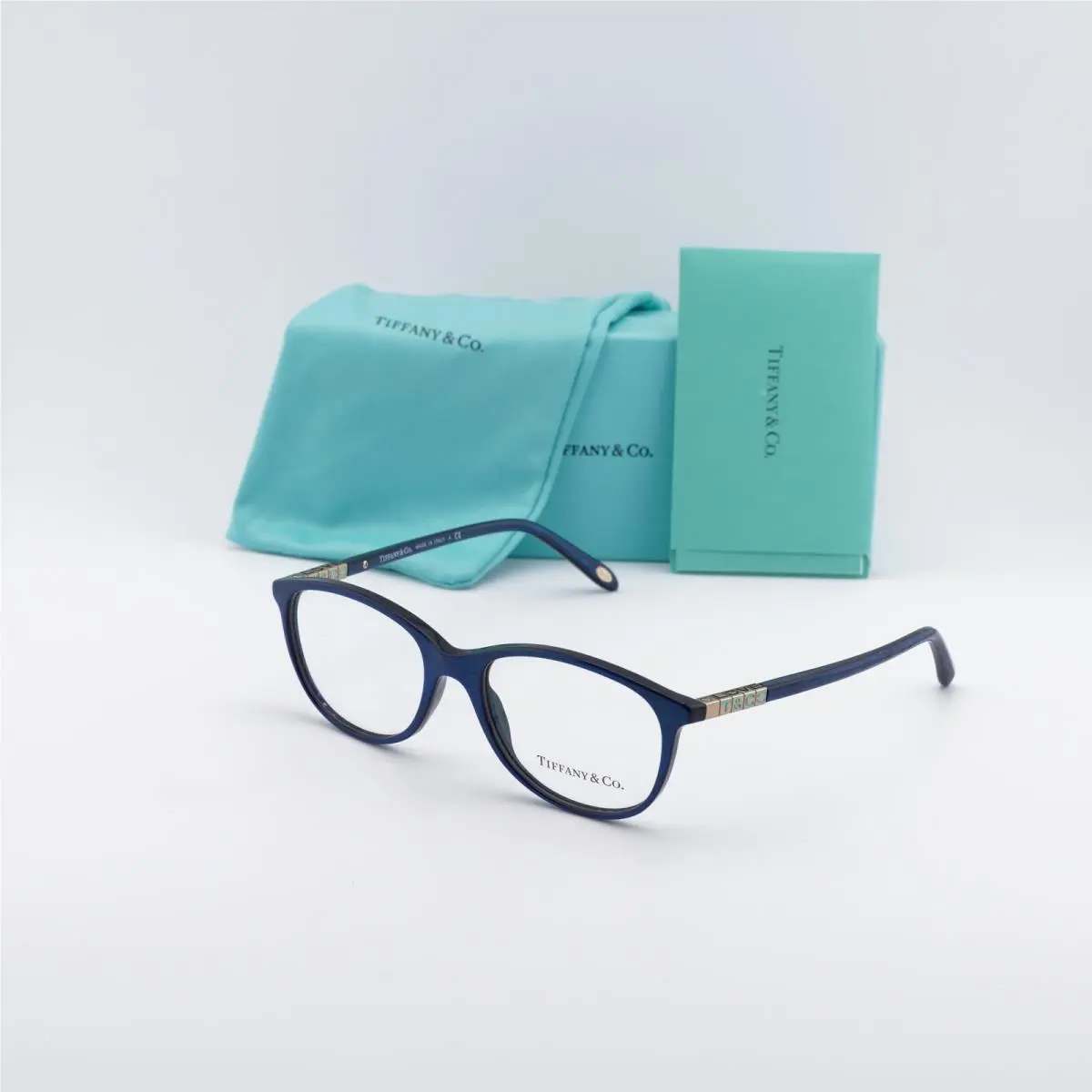 Tiffany Co. TF2083 8159 Striped Blue 51mm Eyeglasses