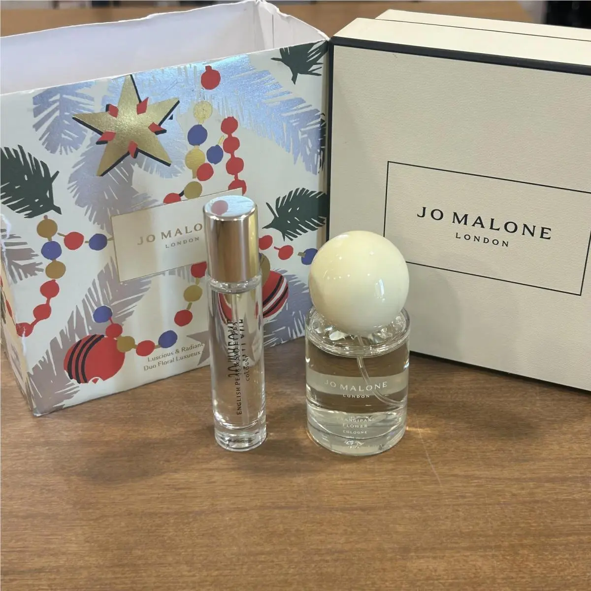 Frangipani Flower English Pear Sweet Pea Gift Set Cologne 30ml 10ml by Jo Malone