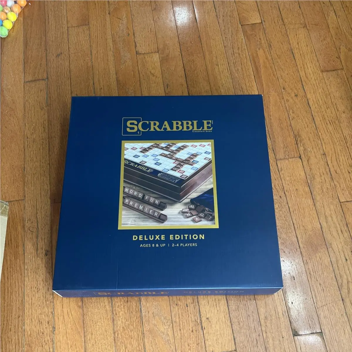 Scrabble Deluxe Edition Wood Rotating Turntable Board Game 2023 20810OLD