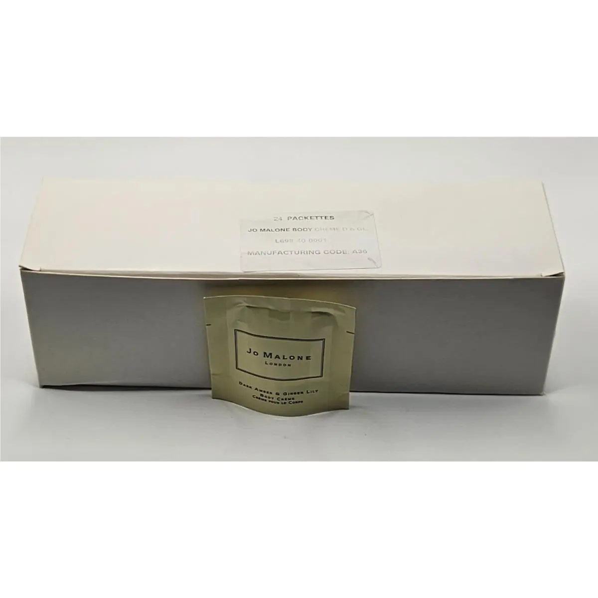 Dark Amber Ginger Lily Body Crème / Cream Case 24 Travel Packets by Jo Malone
