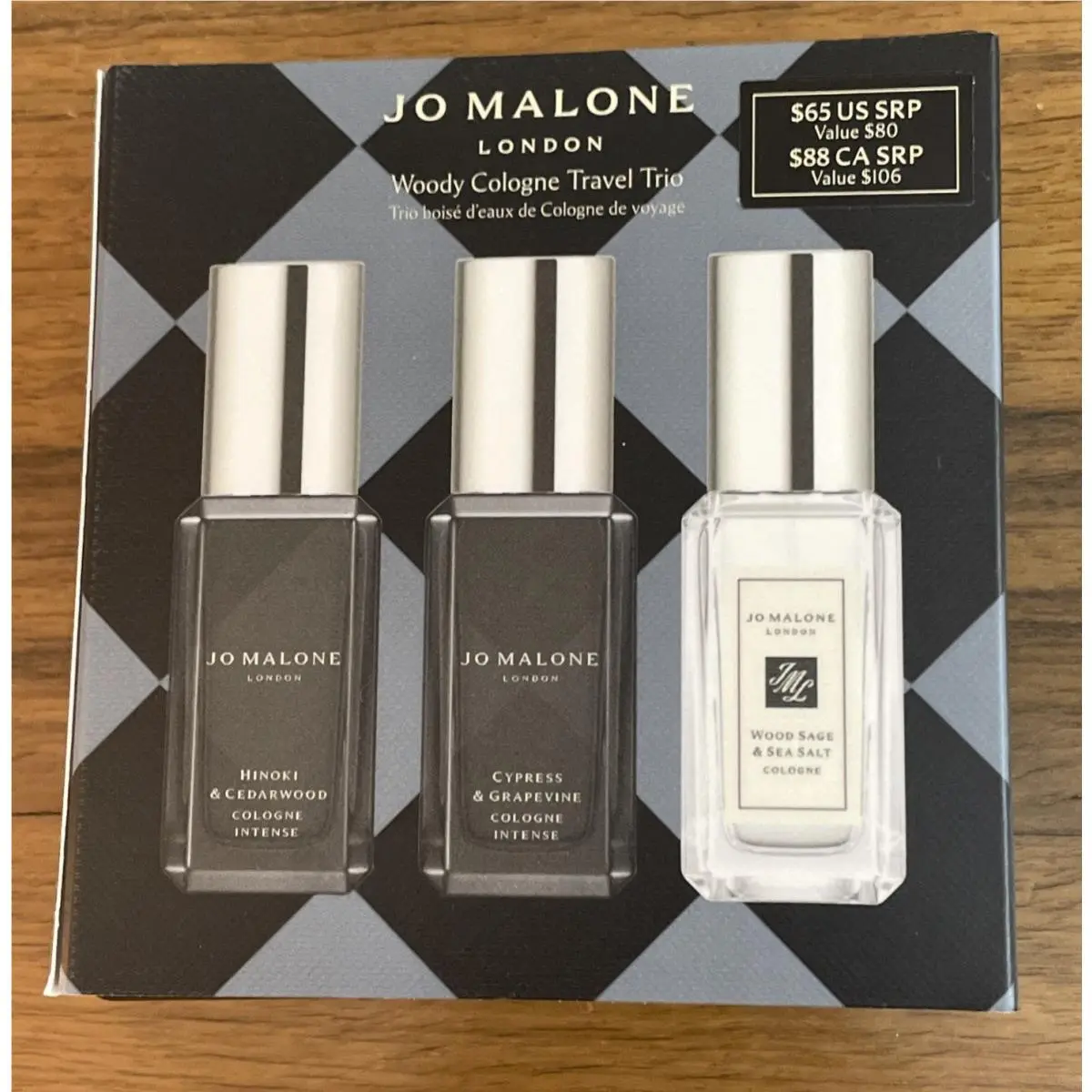 Woody Cologne Intense Trio Mini 3 Piece Set Cypress Hinoki Wood Sage by Jo Malone