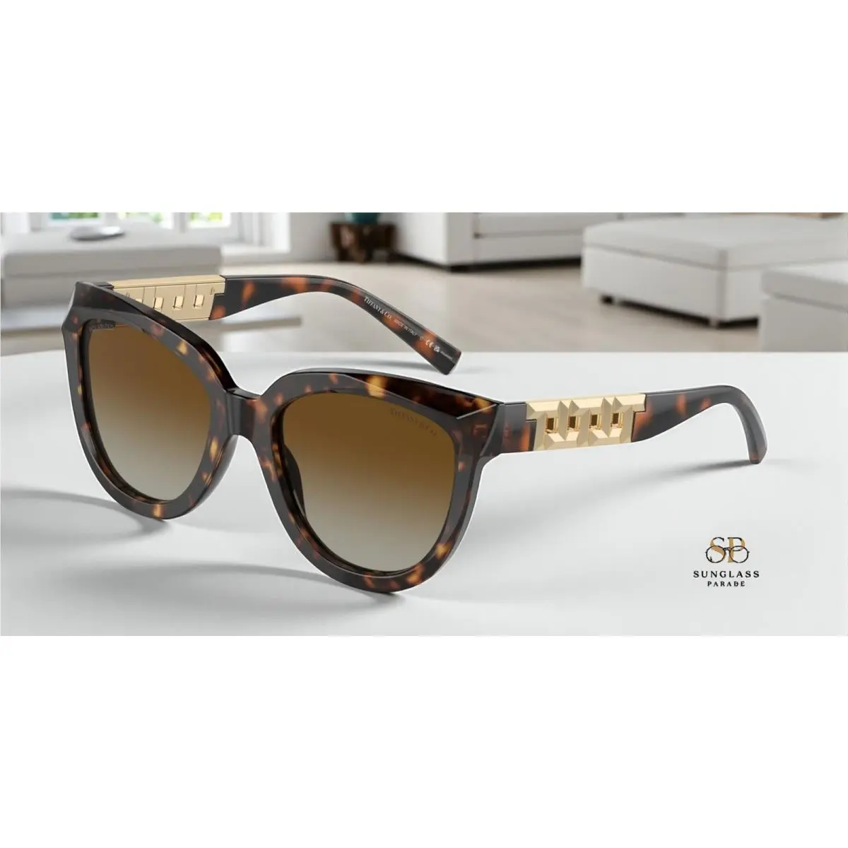 Tiffany TF4215 8015T5 Havana Brown Gradient Polarized 53 mm Women`s Sunglasses