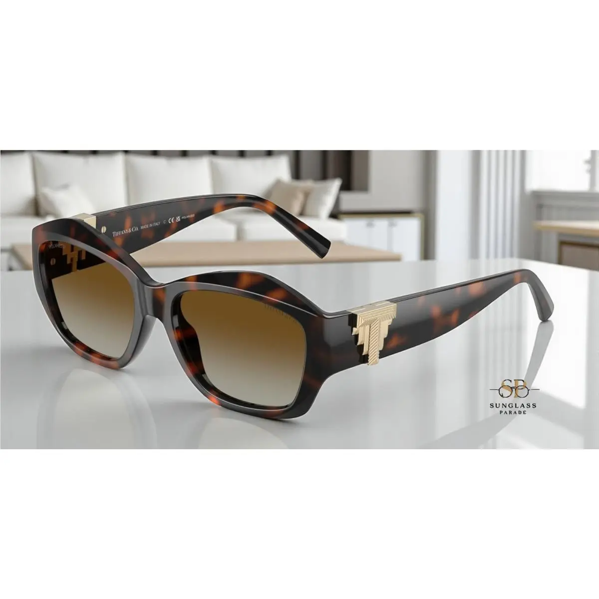 Tiffany TF4233U 8015T5 Havana Brown Gradient Polarized 54 mm Women`s Sunglasses
