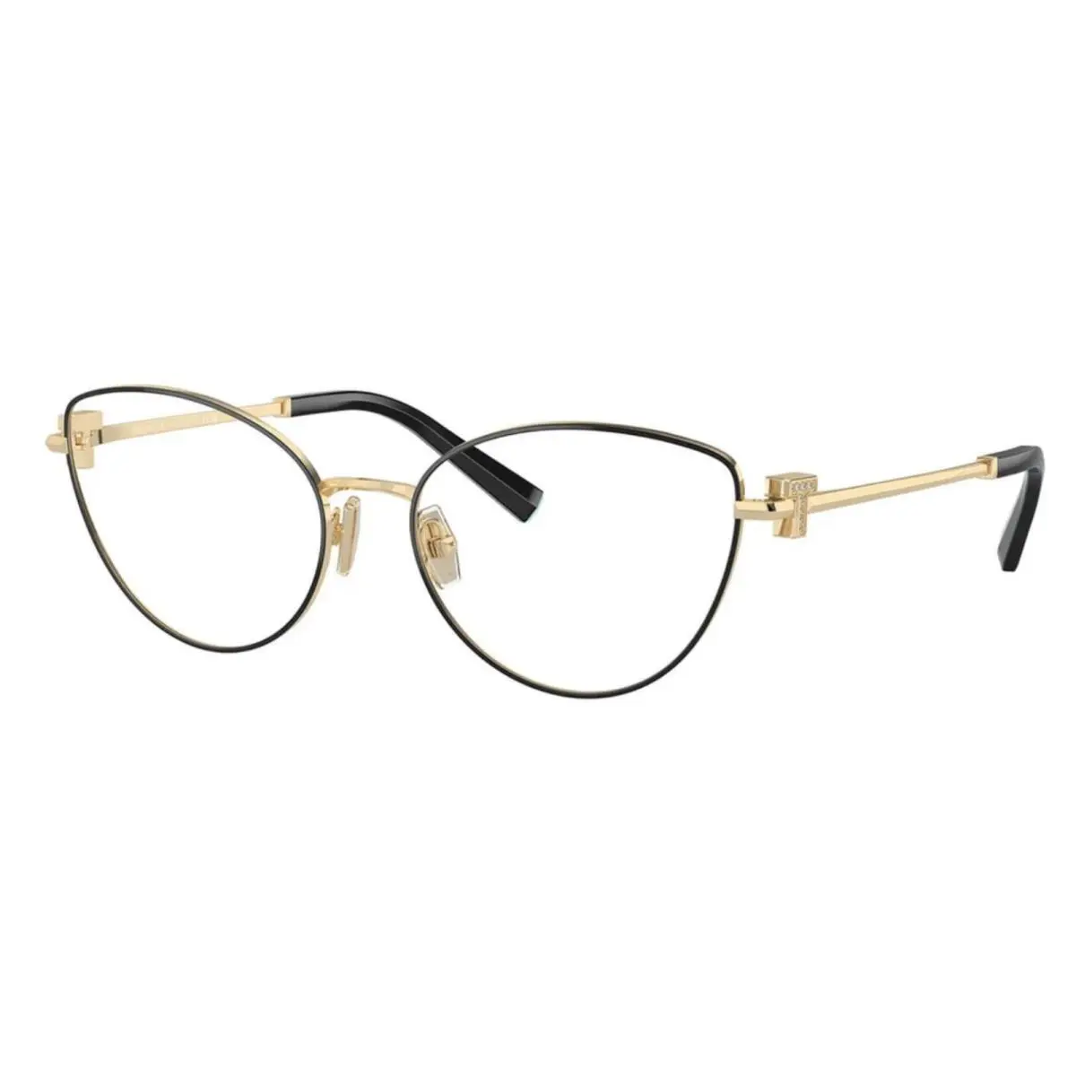 Tiffany Co. Eyeglasses TF 1159-B 6164 54-17 Black Gold Frame W/crystals by Tiffany & Co.