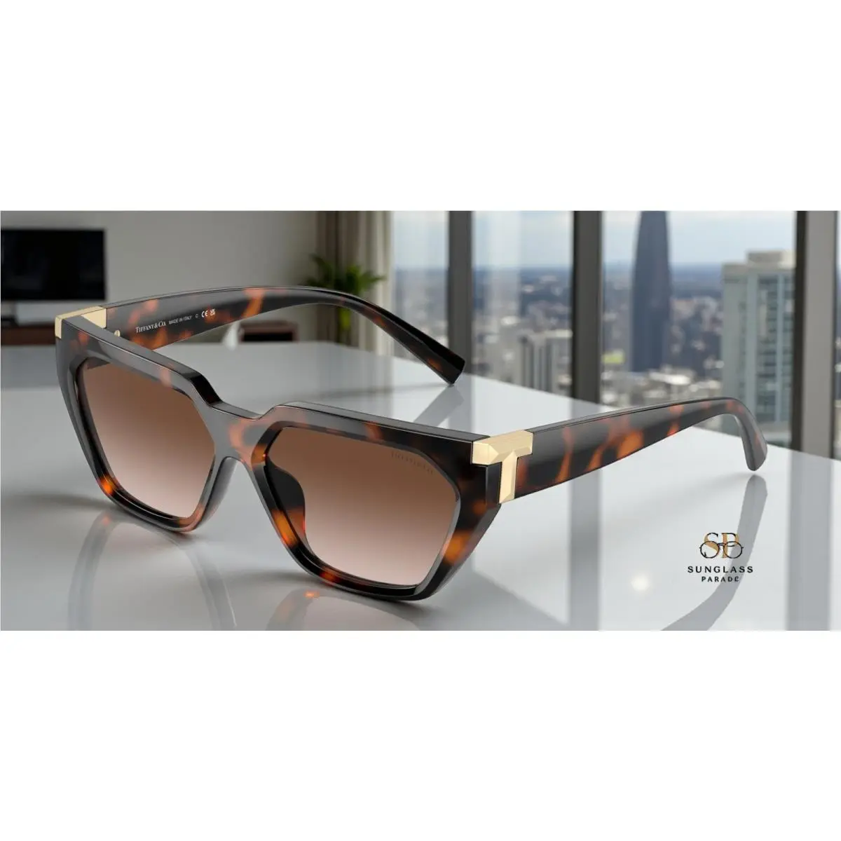 Tiffany TF4205U 80153B Havana Brown Gradient 56 mm Women`s Sunglasses