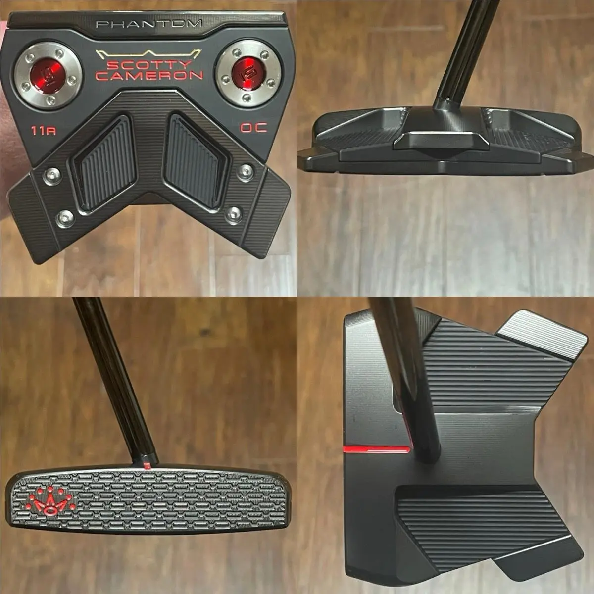 Scotty Cameron Phantom 11R OC Putter - LH - - Xtreme Dark Finish - Red