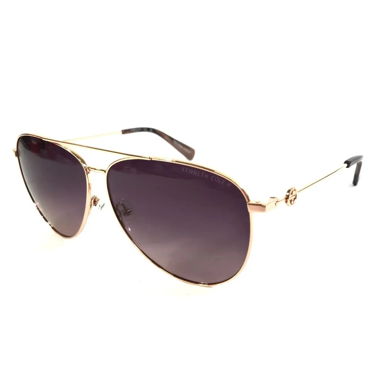 Kenneth Cole Sunglasses KC7270 28T Rose Gold Frames with Gradient Purple Lenses