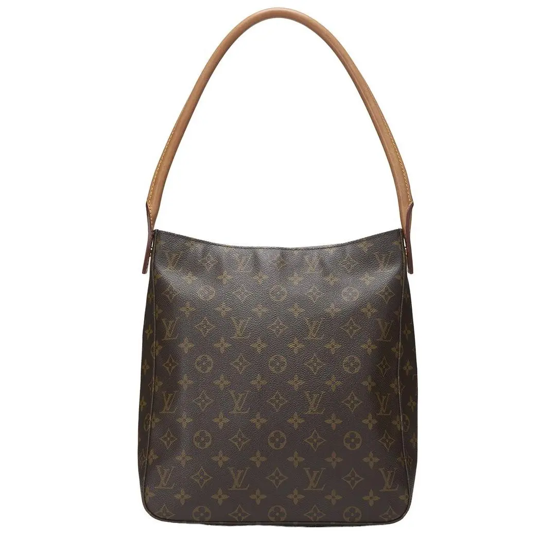 Louis Vuitton Brown Monogram Coated Canvas Vachetta Leather Looping Gm
