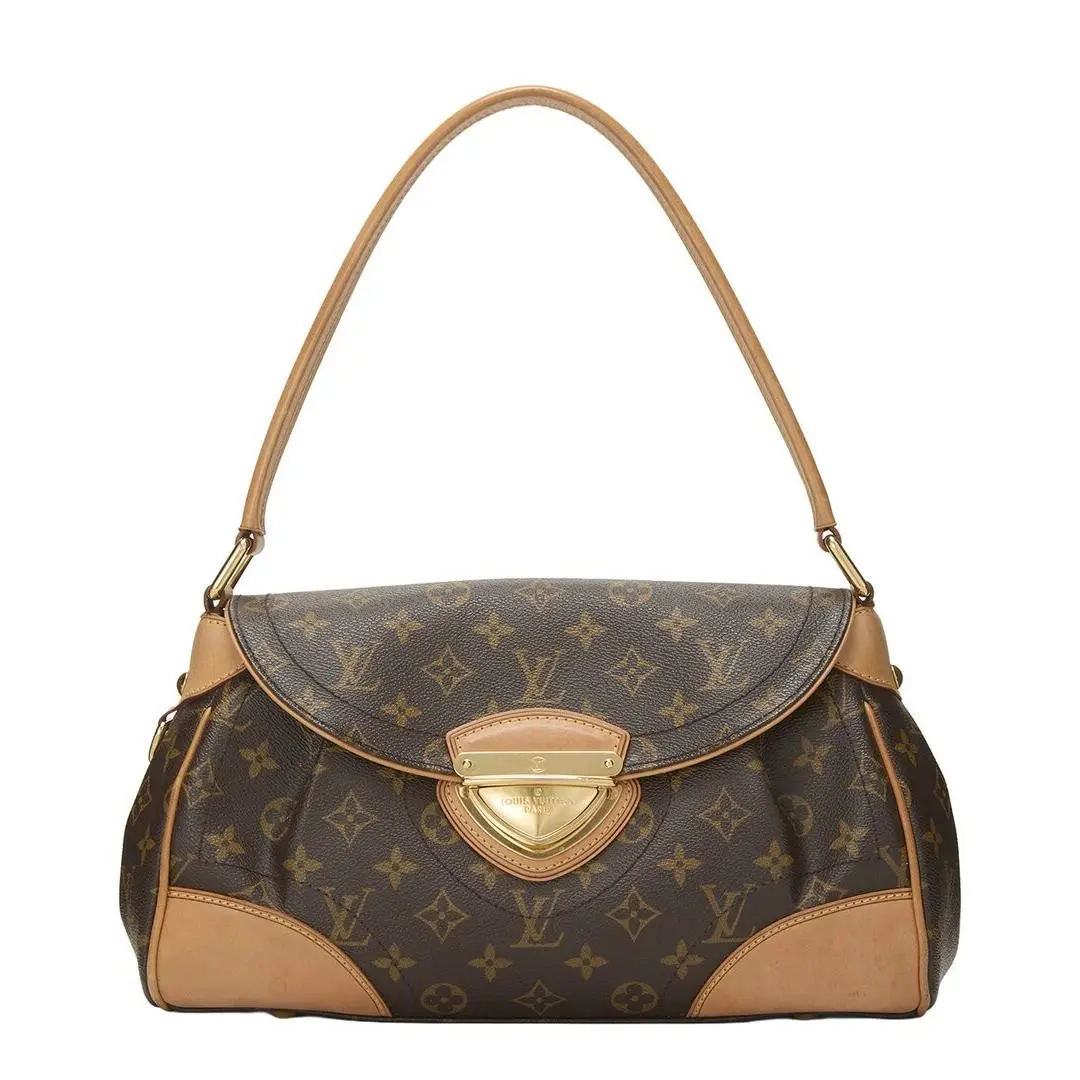 Brown Monogram Coated Canvas Vachetta Leather Beverly Mm by Louis Vuitton