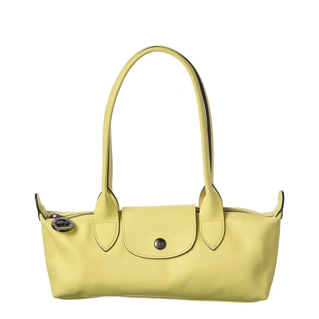 Louis Vuitton Longchamp Le Pilage Leather Shoulder Bag Women`s Green