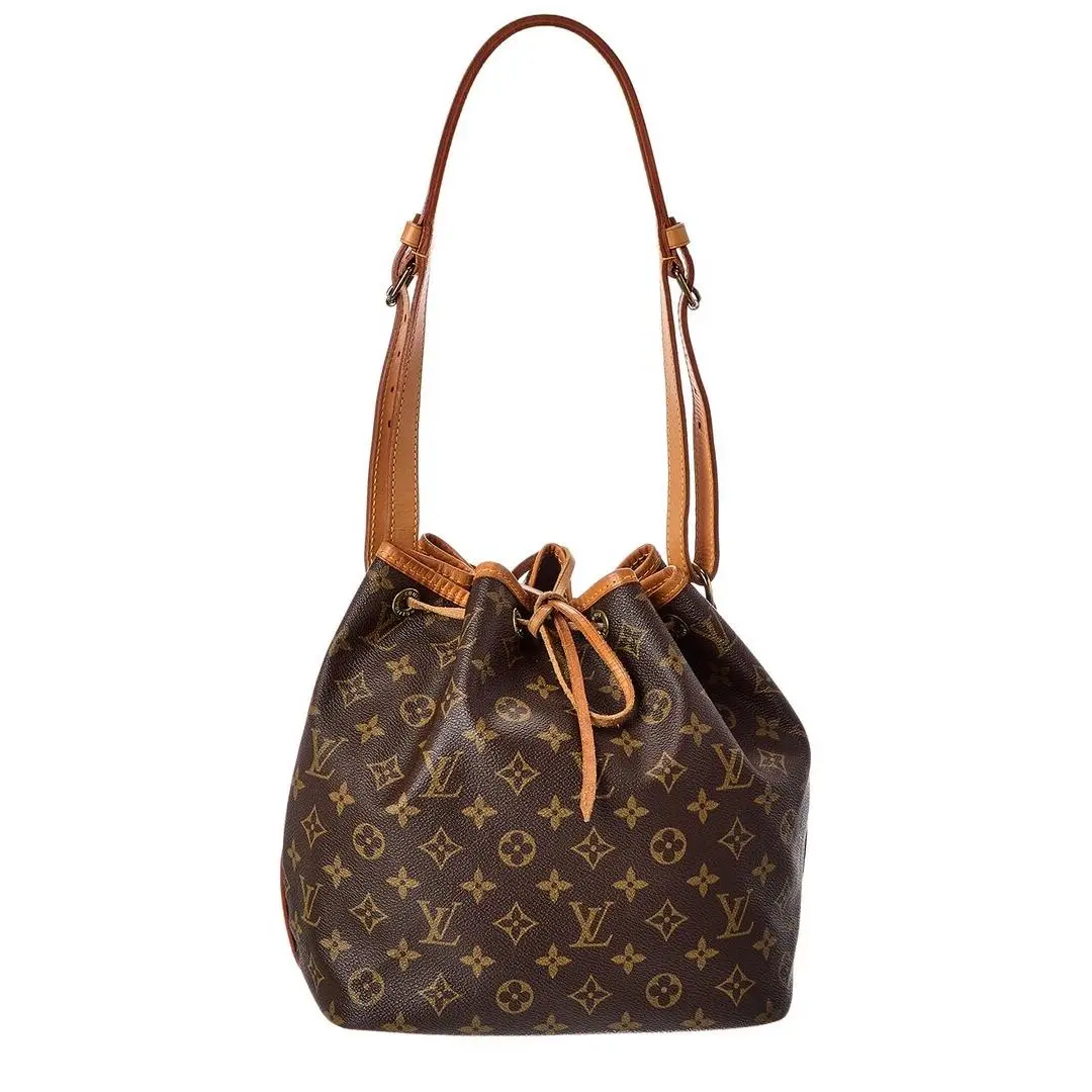 Brown Monogram Coated Canvas Vachetta Leather Noé Petite by Louis Vuitton