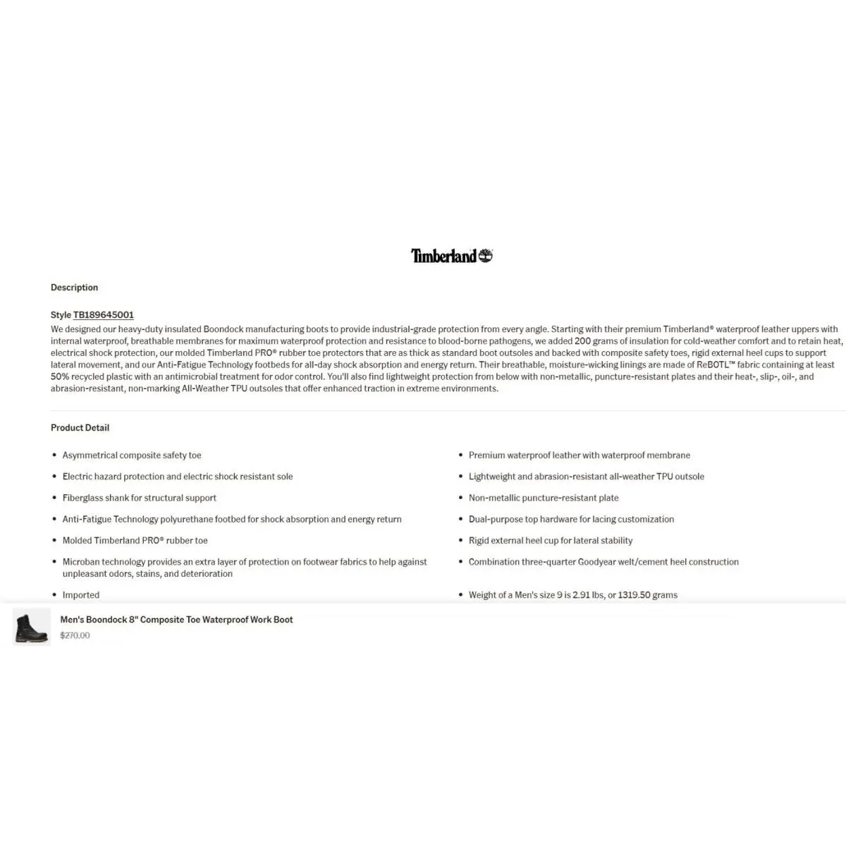 Timberland shoes - Timberland Pro® Boondock 8