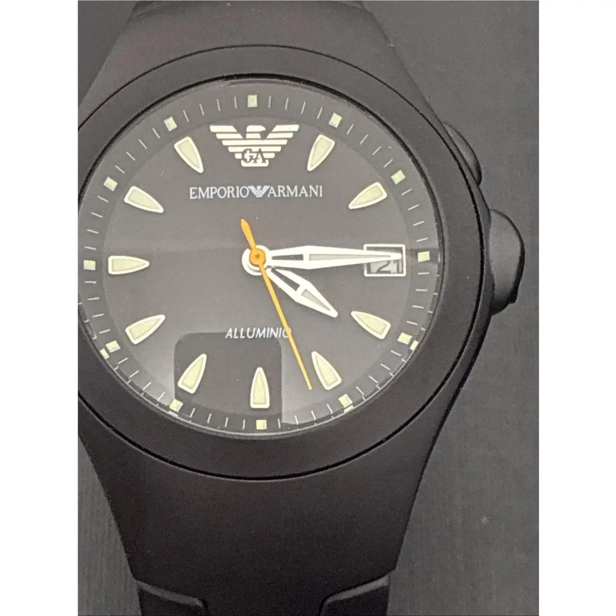 Alluminio AR1203 Matte Black Men’s Watch by Emporio Armani