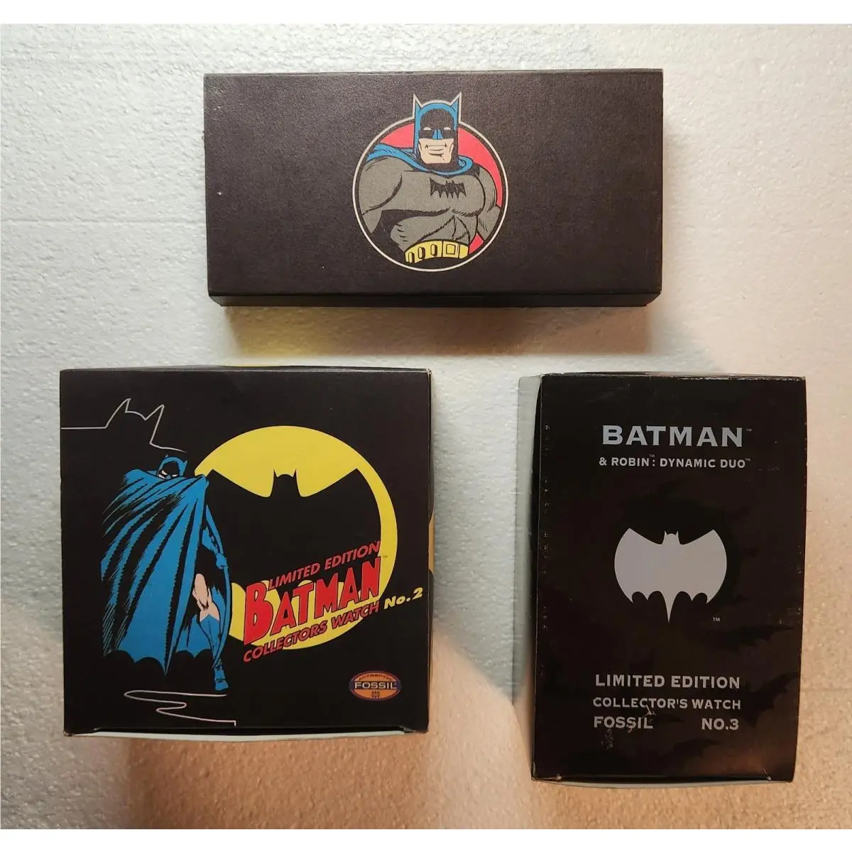 Batman  1994 Limited Edition Collector Watch Set No. 1 No. 2 No. 3 by Fossil