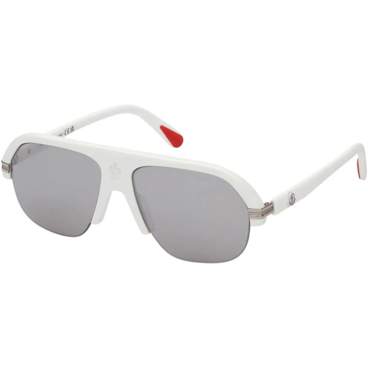 Moncler Sunglasses ML 0267 Lodge 21C White/smoke Mirror