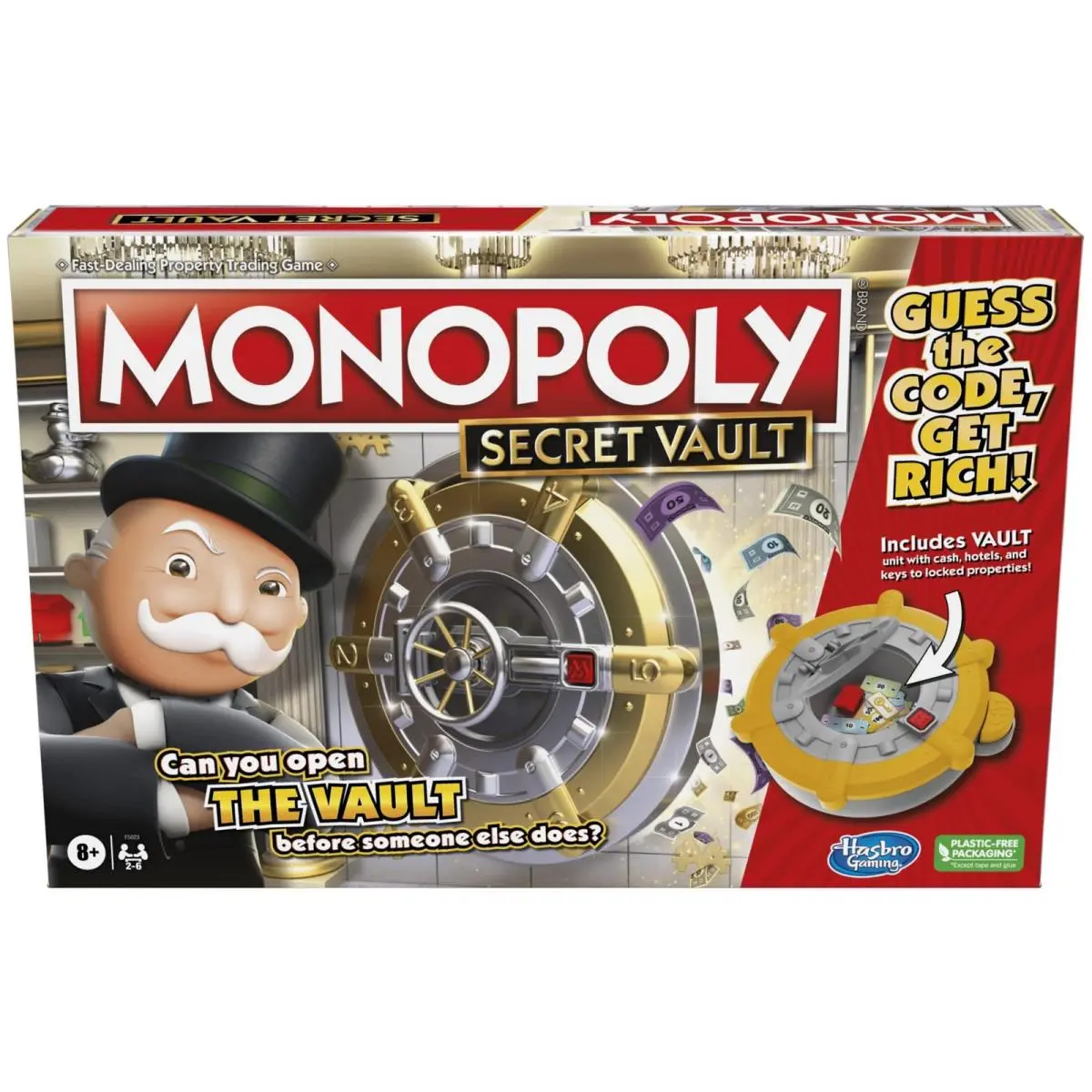 Monopoly Secret Vault Board Game For Kids Ages 8 and Up Family Board Game For