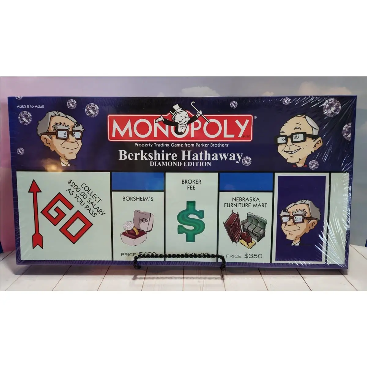 2005 Monopoly Berkshire Hathaway Diamond Edition Board Game in Plastic