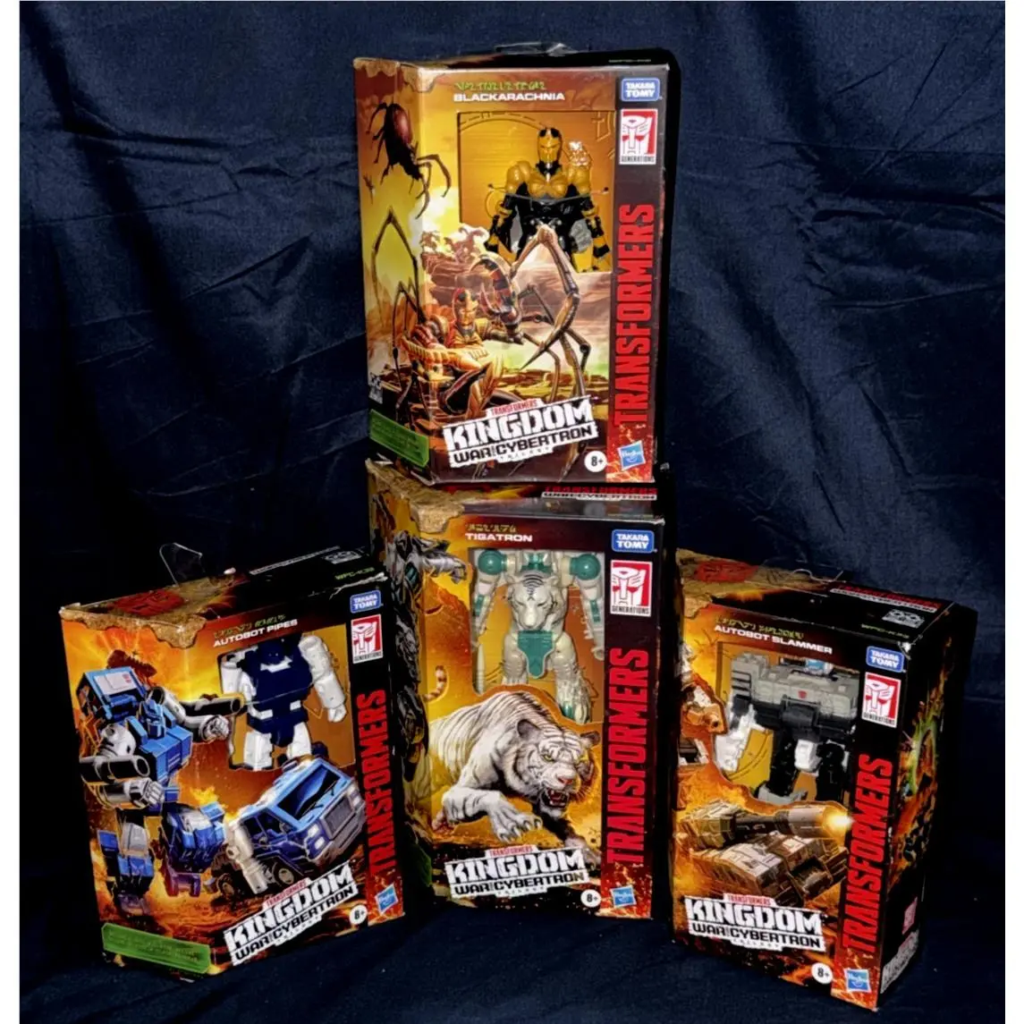 Transformers Kingdom War Cybertron Maximal Tigatron Pipes Slammer Blackarachina