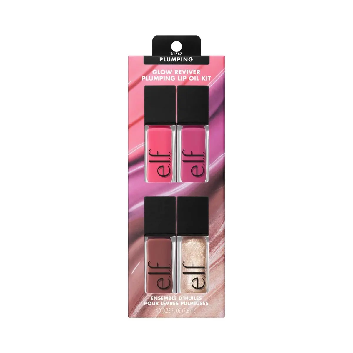 E.l.f. Glow Reviver Plumping Lip Oil Kit Nourishing Tinted Lip Oils For A by e.l.f. Cosmetics