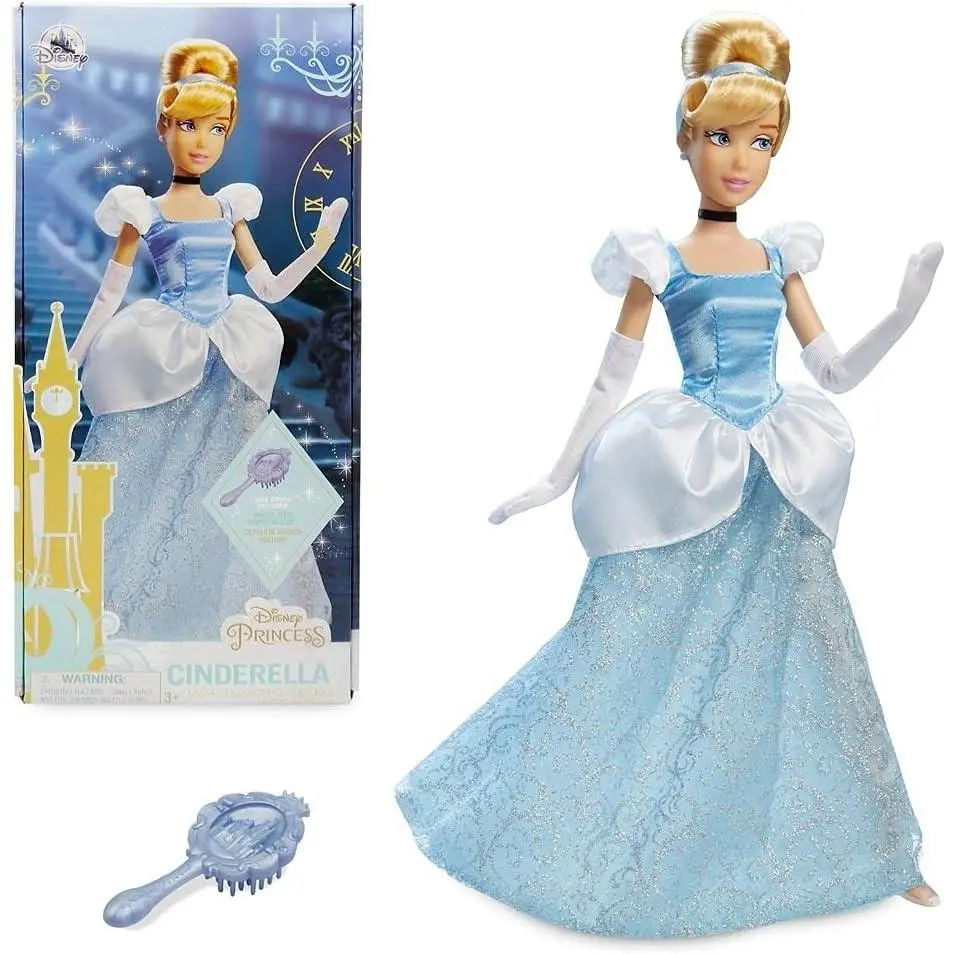 Official Princess Classic Doll Cinderella 11 Inches Includes Brush with Molded