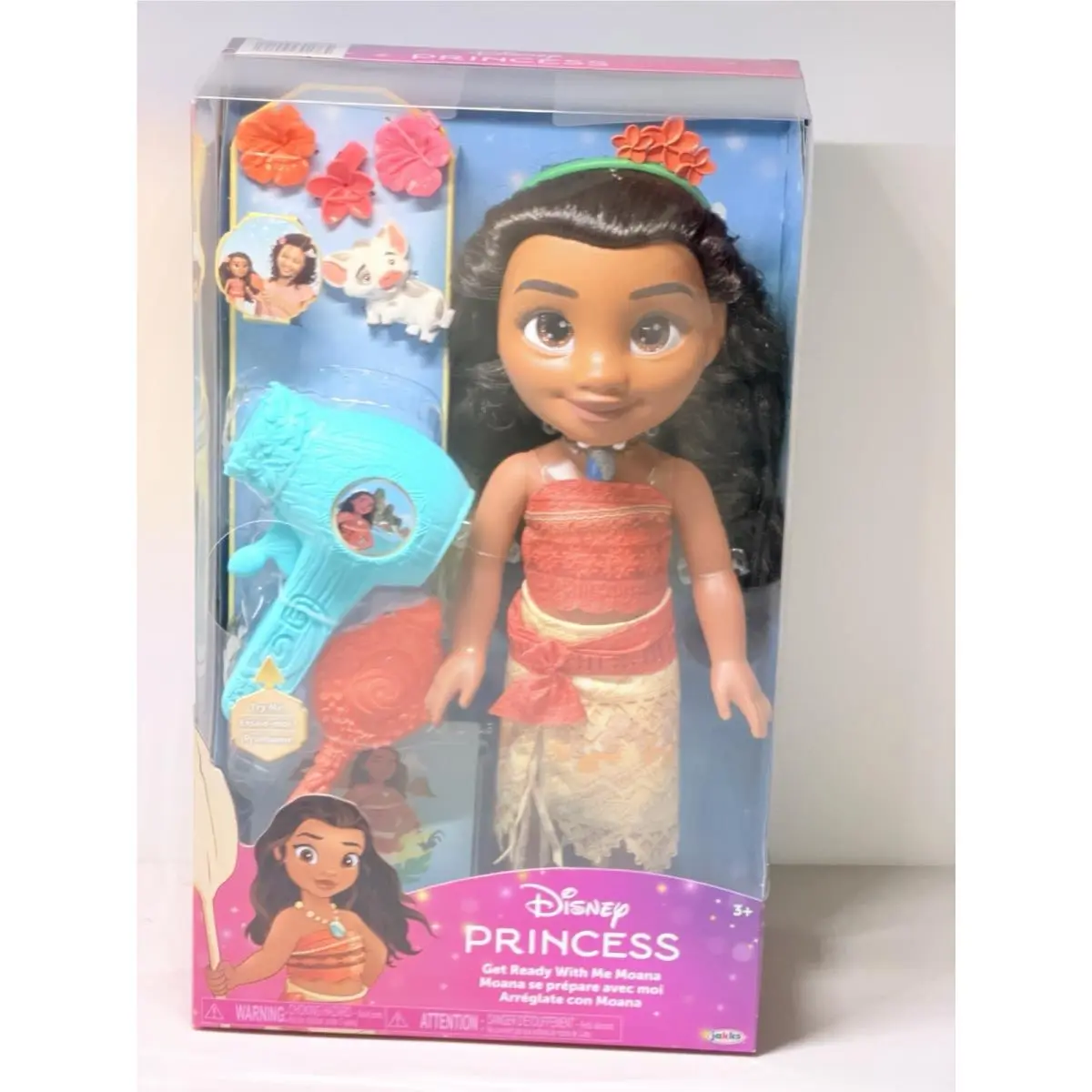 Disney Princess Frozen Get Ready with Me Large Doll and Hair Play Set -moana