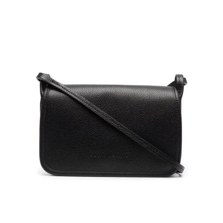 Women’s Le Foulonne Leather Crossbody Bag - Black by Longchamp