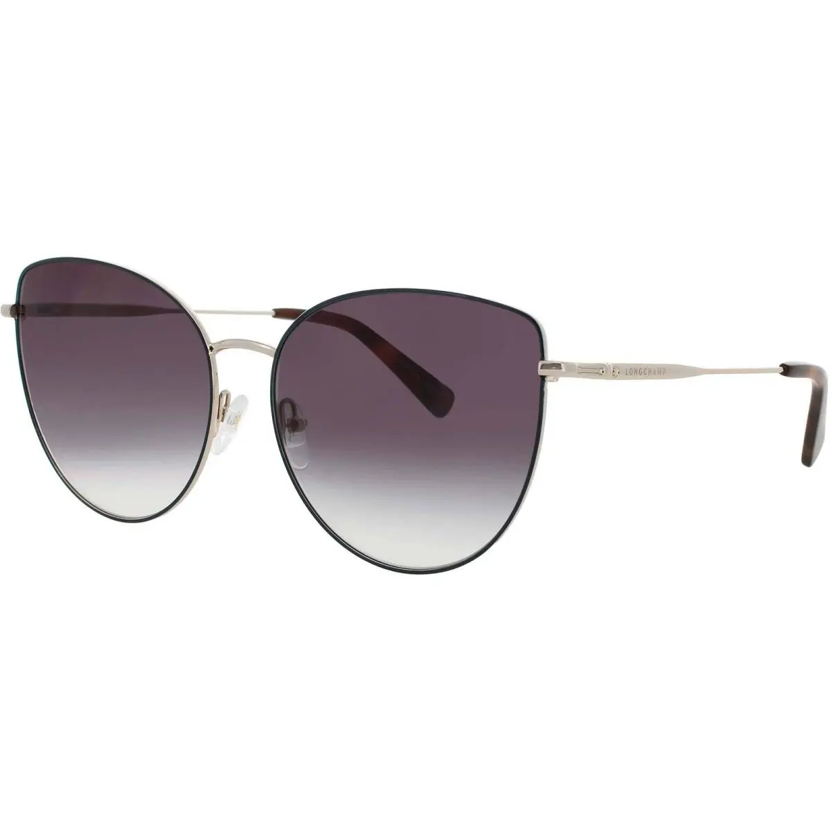 LO158S-N 713 Gold/havana Cat Eye Full Rim Metal Women`s Sunglasses by Longchamp